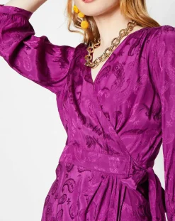 Femme La Petite Etoile Robes^Robe Shima broderies ton sur ton violette