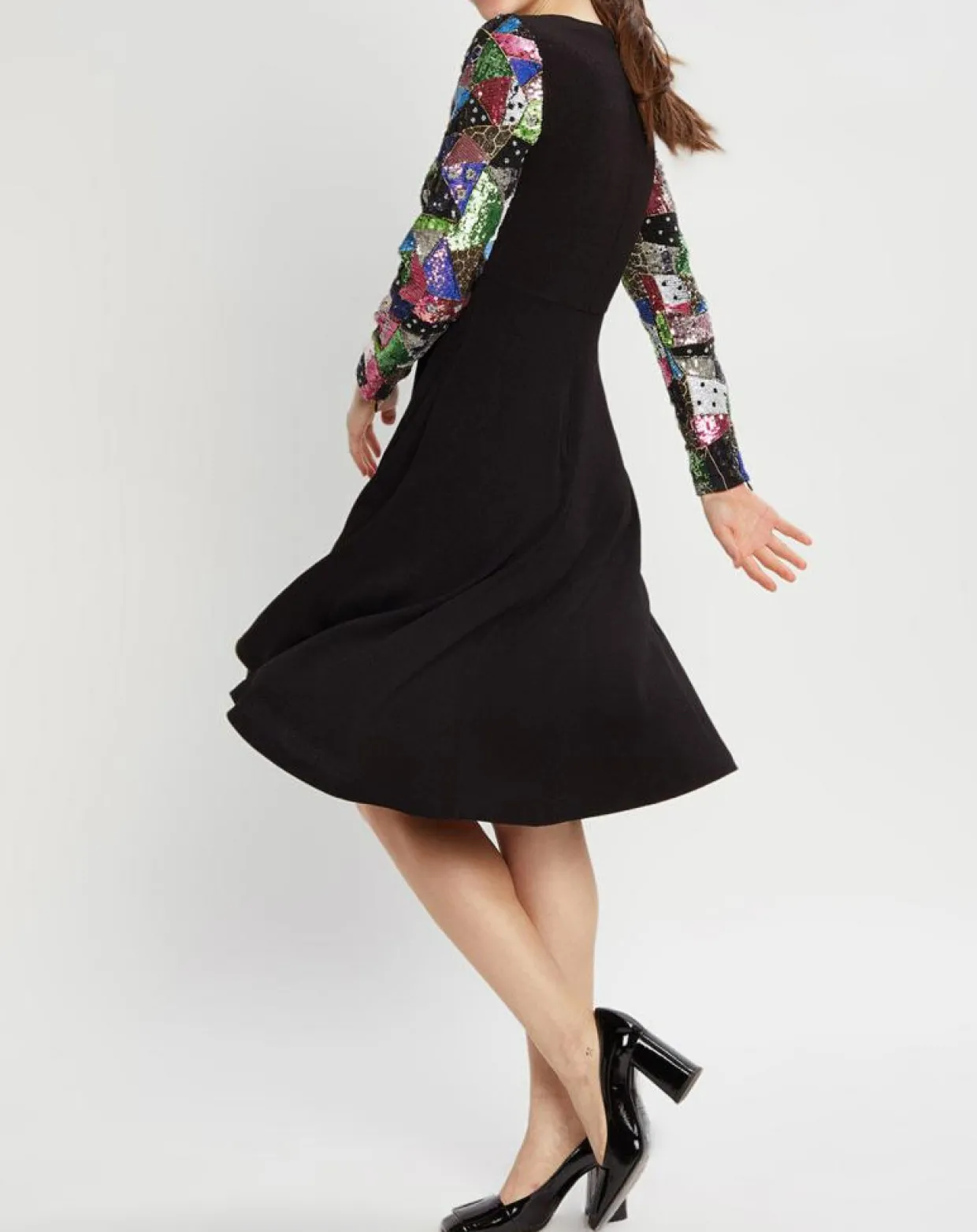 Femme Manoush Robes^Robe Shiny Patch noir/multicolore
