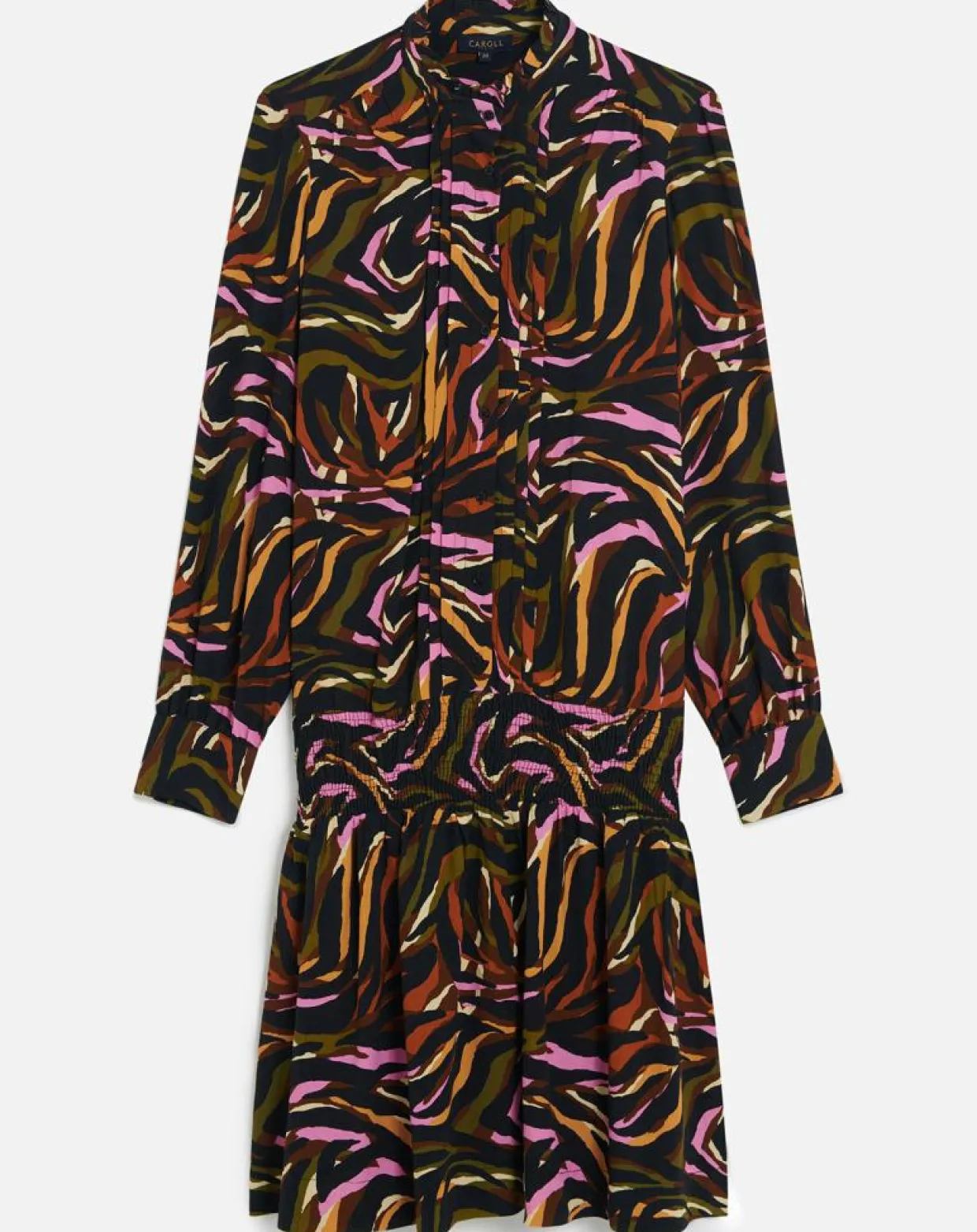 Femme Caroll Robes^Robe Sybil imprimée cognac