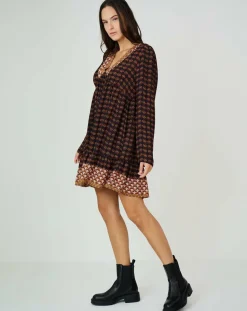 Femme See u Soon Robes^Robe Valentine marron