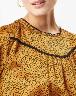 Femme Molly Bracken Robes^Robe Woven imprimée jaune moutarde