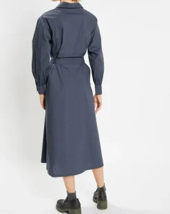Femme Jodhpur Robes^Robe-Chemise Pom gris foncé
