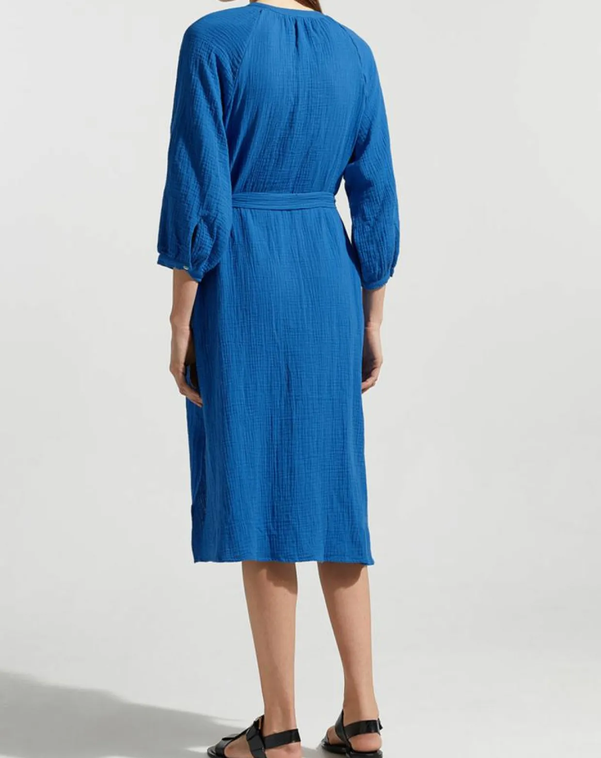 Femme Garance Paris Robes^Robe-chemise midi Lao bleu vif