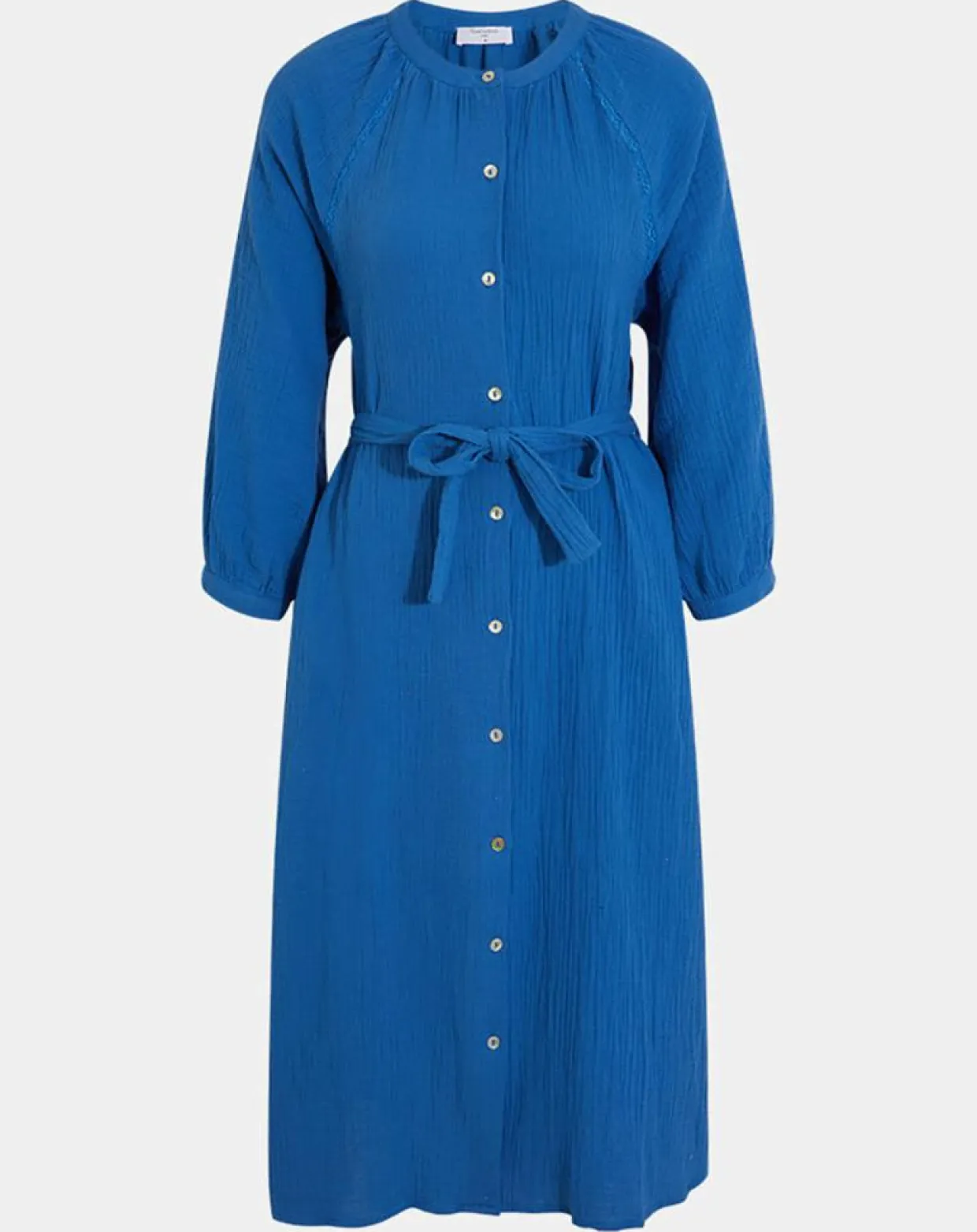 Femme Garance Paris Robes^Robe-chemise midi Lao bleu vif