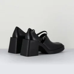 Femme Justine Clenquet Sandales À Talons^Sabots en Cuir Kim noirs - Talon 8 cm