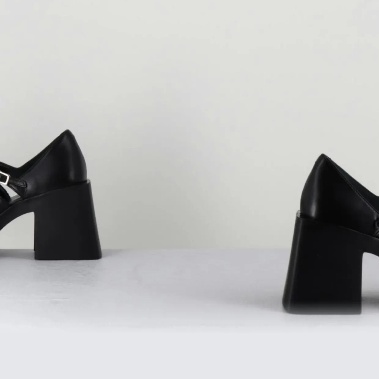 Femme Justine Clenquet Sandales À Talons^Sabots en Cuir Kim noirs - Talon 8 cm
