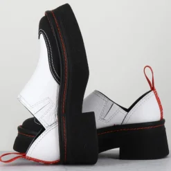 Femme E8 By Miista Sandales À Talons^Sabots en Cuir Mercedes blancs - Talon 6 cm