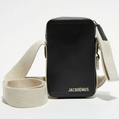 Homme Jacquemus Sacs^Sac à bandoulière Le Cuerda Homme noir - 11x18 cm