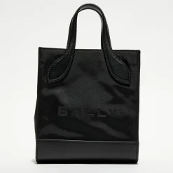 Femme Bally Sacs^Sac à main en Cuir avec logo noir - 22x18 cm