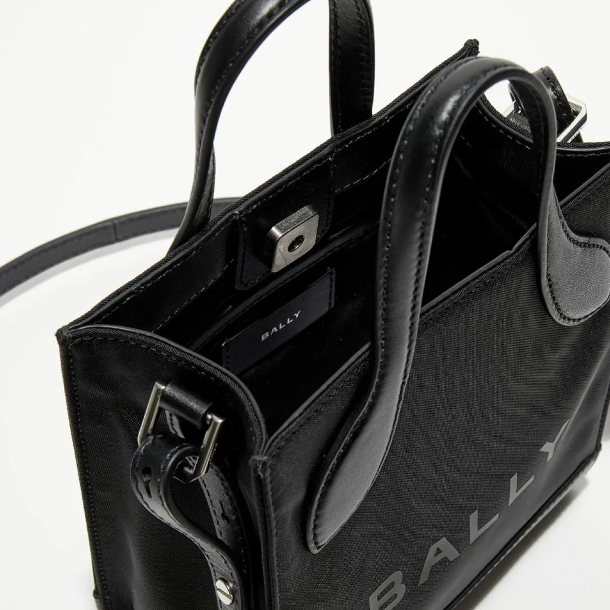 Femme Bally Sacs^Sac à main en Cuir avec logo noir - 22x18 cm