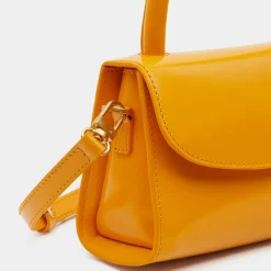 Sac à main mini en Cuir Semi Patent Léa orange - 10,5x16,5x7 cm-By Far Outlet