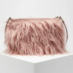 Sac bandoulière en Cuir & Fausse Fourrure Mini Bag rose 27.5x19.5 cm-Coccinelle Sale