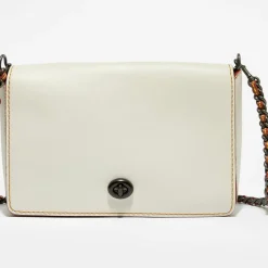 Sac bandoulière en Cuir Dinky 24 craie - 17x7x24 cm-Coach Clearance