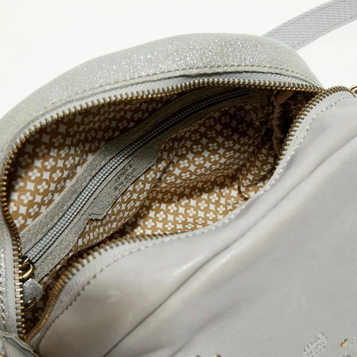 Femme Mila Louise Sacs^Sac bandoulière en Cuir Pala vert menthe - 25x21x14 cm
