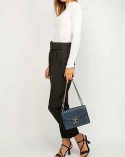 Femme Michael Kors Sacs^Sac bandoulière en Cuir Rose bleu marine - 23x18x5 cm