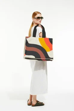 Femme Mapoesie Sacs^Sac Barth Orange 60 X 40 X 20Cm