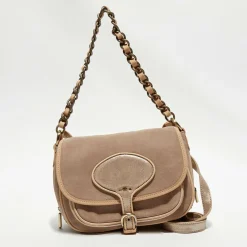 Femme Mila Louise Sacs^Sac besace en Cuir Rocia V rose - 23x20x7 cm
