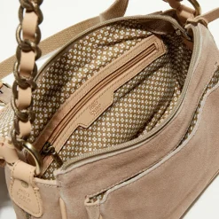 Femme Mila Louise Sacs^Sac besace en Cuir Rocia V rose - 23x20x7 cm