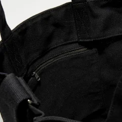 Femme A.P.C. Sacs^Sac cabas en toile Récupération noir - 40x36x11 cm