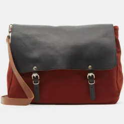 Femme Craie Sacs^Sac cartable réversible en Velours côtelé Maxi Maths marron 24x35x9 cm