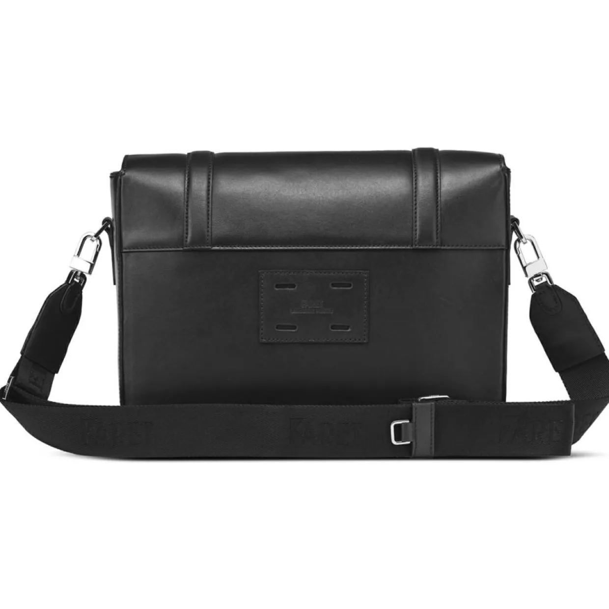 Femme Maison Faret Sacs^Sac en Cuir & Toile enduite Moulleau noir/blanc - 22x30x9 cm