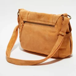 Sac en Cuir Bernie V pêche - 25x33x9 cm-Mila Louise