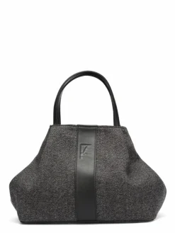 Femme Maison Faret Sacs^Sac en Feutre Pin Gris - 20,5x26,5x15,5 cm