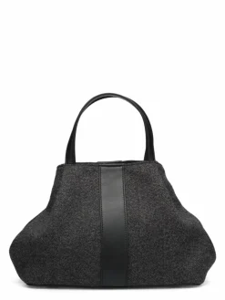 Femme Maison Faret Sacs^Sac en Feutre Pin Gris - 20,5x26,5x15,5 cm