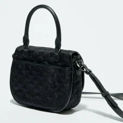 Sac en Toile brodée Je t'Attends Je t'Aime nº2 noir - 20x25x8 cm-Mauboussin Sale