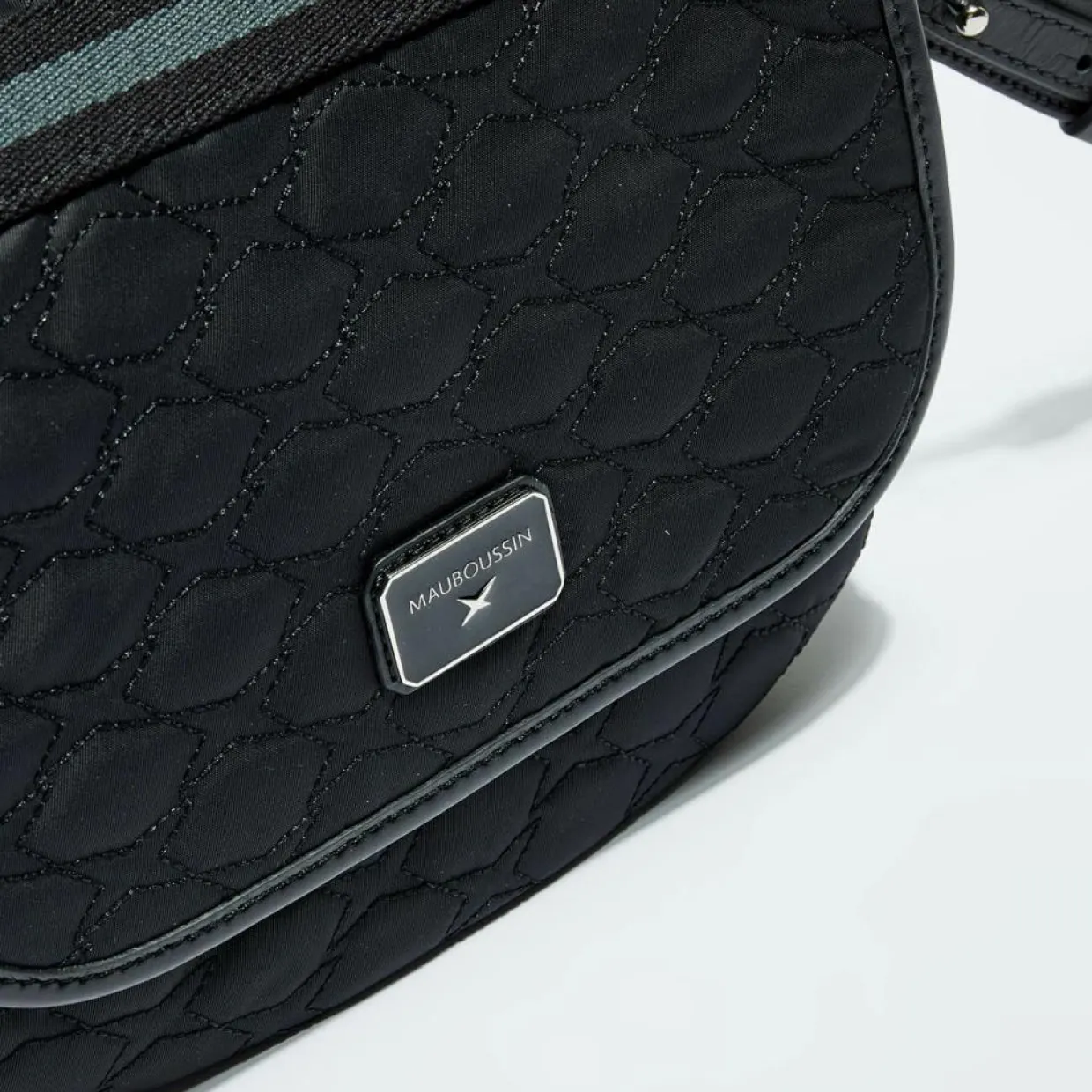 Sac en Toile brodée Je t'Attends Je t'Aime nº2 noir - 20x25x8 cm-Mauboussin Sale