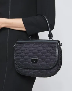 Sac en Toile brodée Je t'Attends Je t'Aime nº2 noir - 20x25x8 cm-Mauboussin Sale