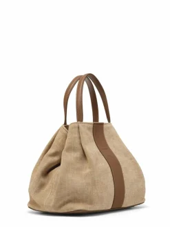 Femme Maison Faret Sacs^Sac en Toile Pin Beige - 20,5x26,5x15,5 cm