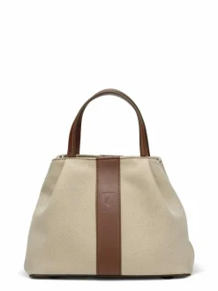 Femme Maison Faret Sacs^Sac en Toile Pin Beige - 20,5x26,5x15,5 cm