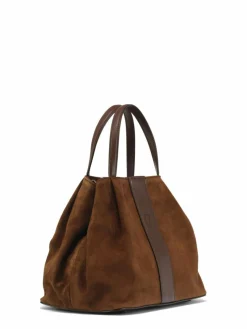 Sac en Velours de Cuir Pin Marron - 20,5x26,5x15,5 cm-Maison Faret Best