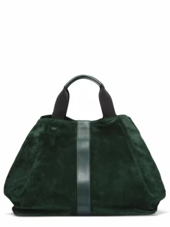 Femme Maison Faret Sacs^Sac en Velours de Cuir Pinasse Eucalyptus - 65x34x26 cm