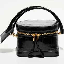 Femme Jacquemus Sacs^Sac mallette en Cuir Le Vanito noir - 11.5x15.5x15.5 cm