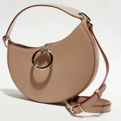 Sac porté épaule en Cuir Arlène beige rosé - 25x20x9cm-Chloé Outlet