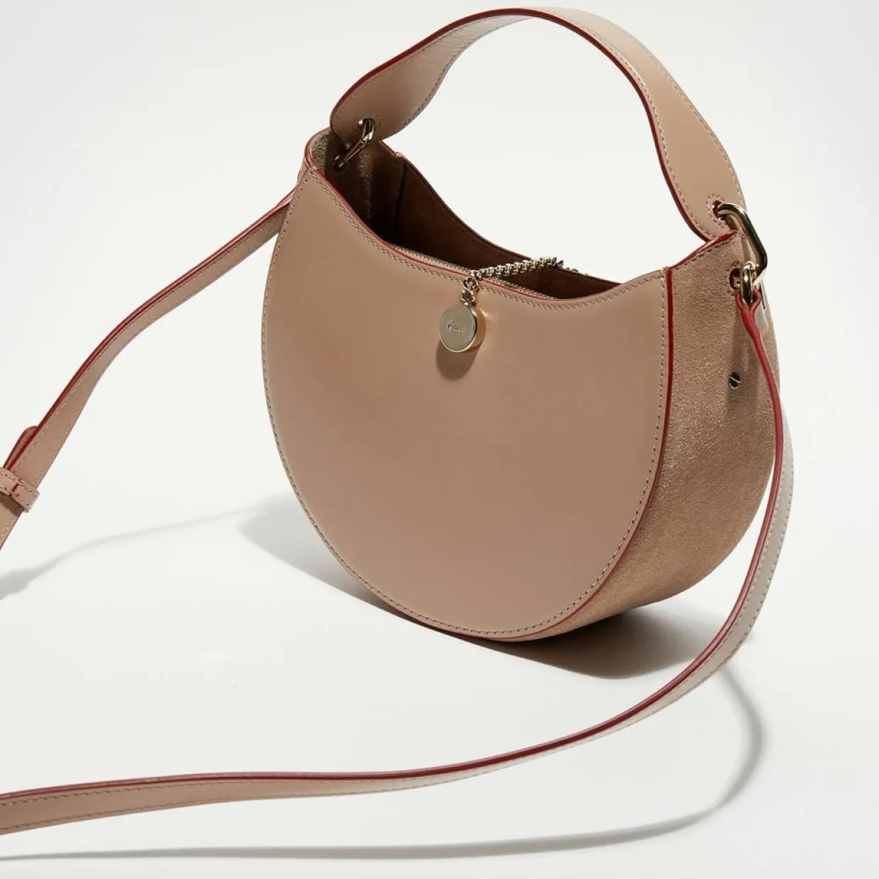 Sac porté épaule en Cuir Arlène beige rosé - 25x20x9cm-Chloé Outlet
