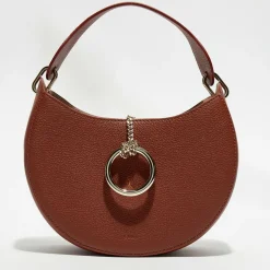 Sac porté épaule en Cuir Arlène marron - 25x20x9 cm-Chloé Best