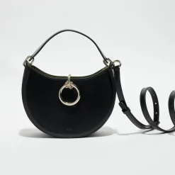 Sac porté épaule en Cuir Arlène noir - 25x20x9 cm-Chloé Discount