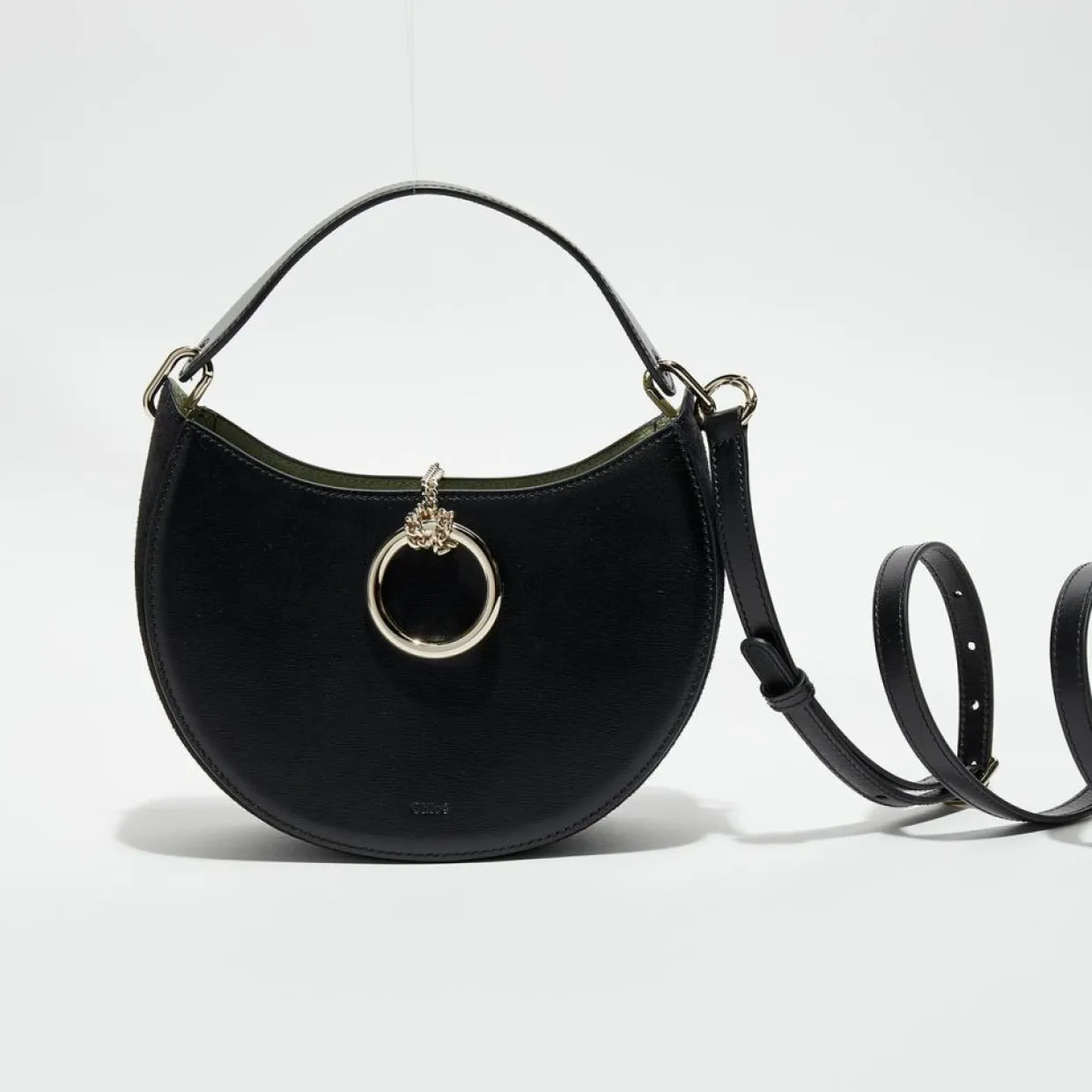 Sac porté épaule en Cuir Arlène noir - 25x20x9 cm-Chloé Discount