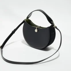Sac porté épaule en Cuir Arlène noir - 25x20x9 cm-Chloé Discount