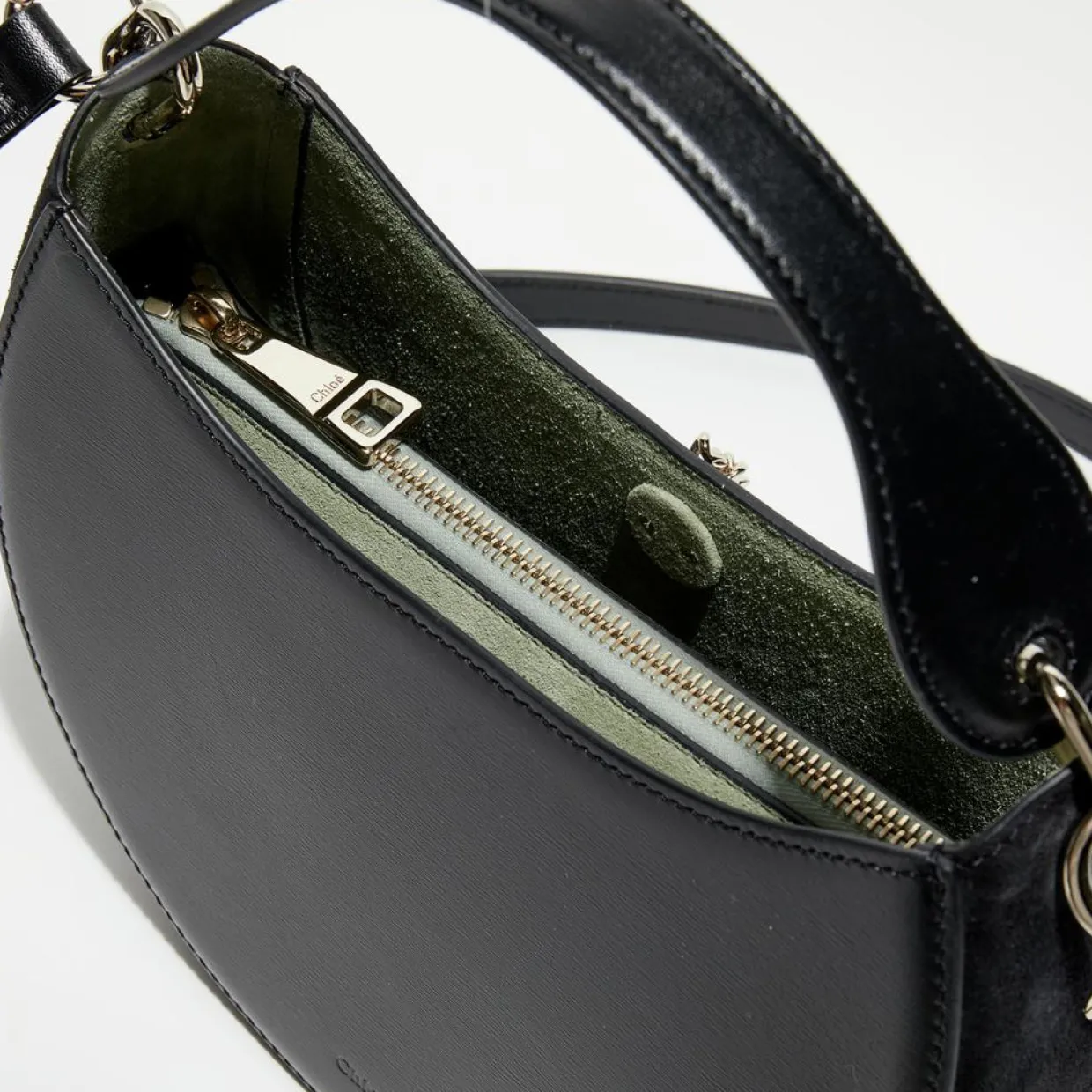 Sac porté épaule en Cuir Arlène noir - 25x20x9 cm-Chloé Discount