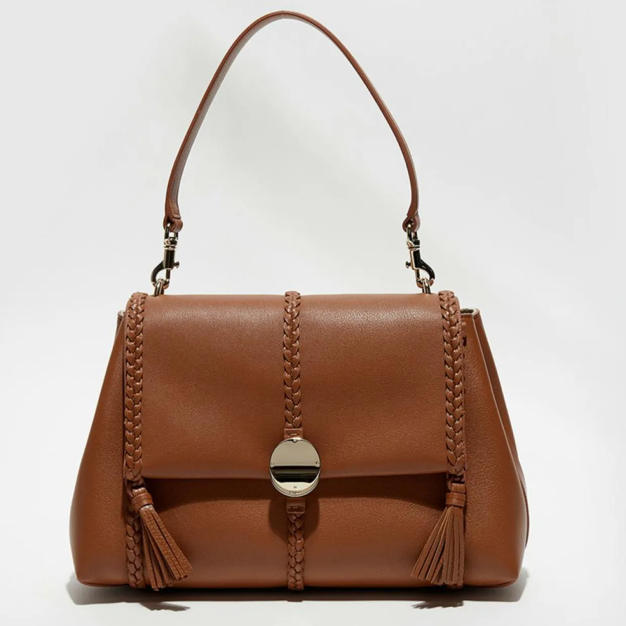 Sac porté épaule en Cuir Pénélope caramel - 35x24x13 cm-Chloé Best
