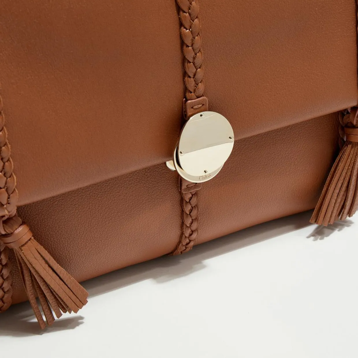 Sac porté épaule en Cuir Pénélope caramel - 35x24x13 cm-Chloé Best