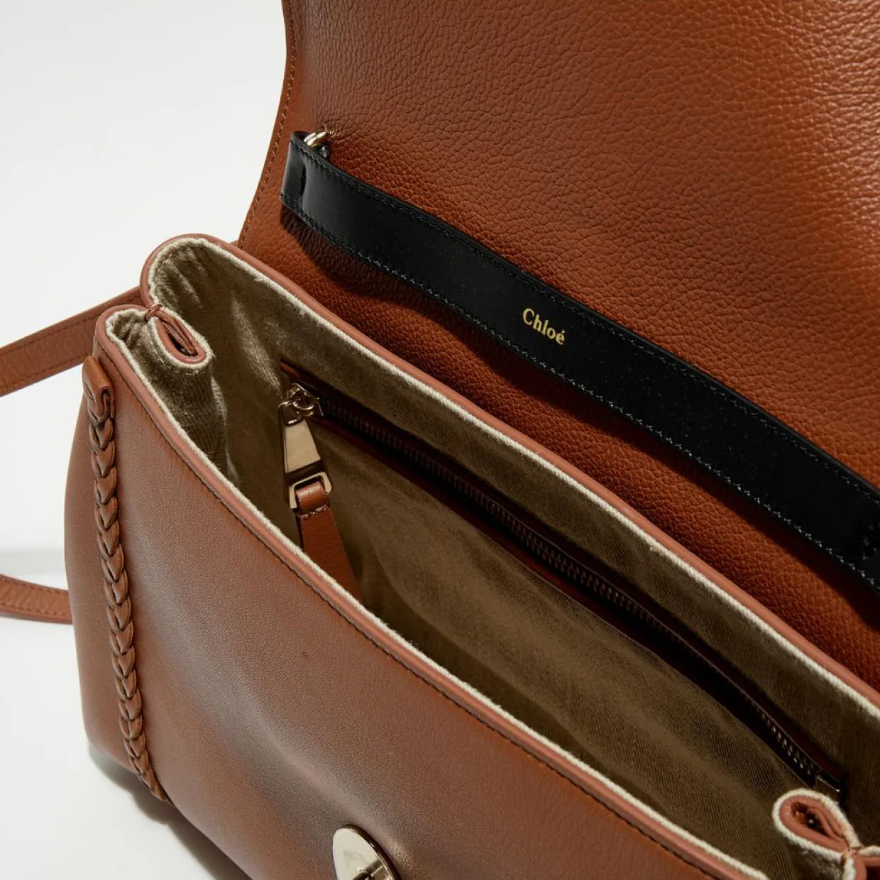 Sac porté épaule en Cuir Pénélope caramel - 35x24x13 cm-Chloé Best