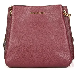 Sac seau en Cuir Teagen bordeaux - 17x12x9 cm-Michael Kors