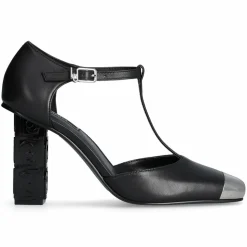 Femme Liu-Jo Sandales À Talons^Salomés en Cuir Jennifer noires