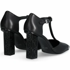 Femme Liu-Jo Sandales À Talons^Salomés en Cuir Jennifer noires