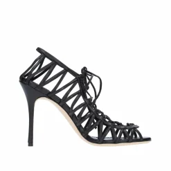 Sandales en cuir Hamza 105 noires-Manolo Blahnik Sale